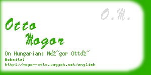 otto mogor business card